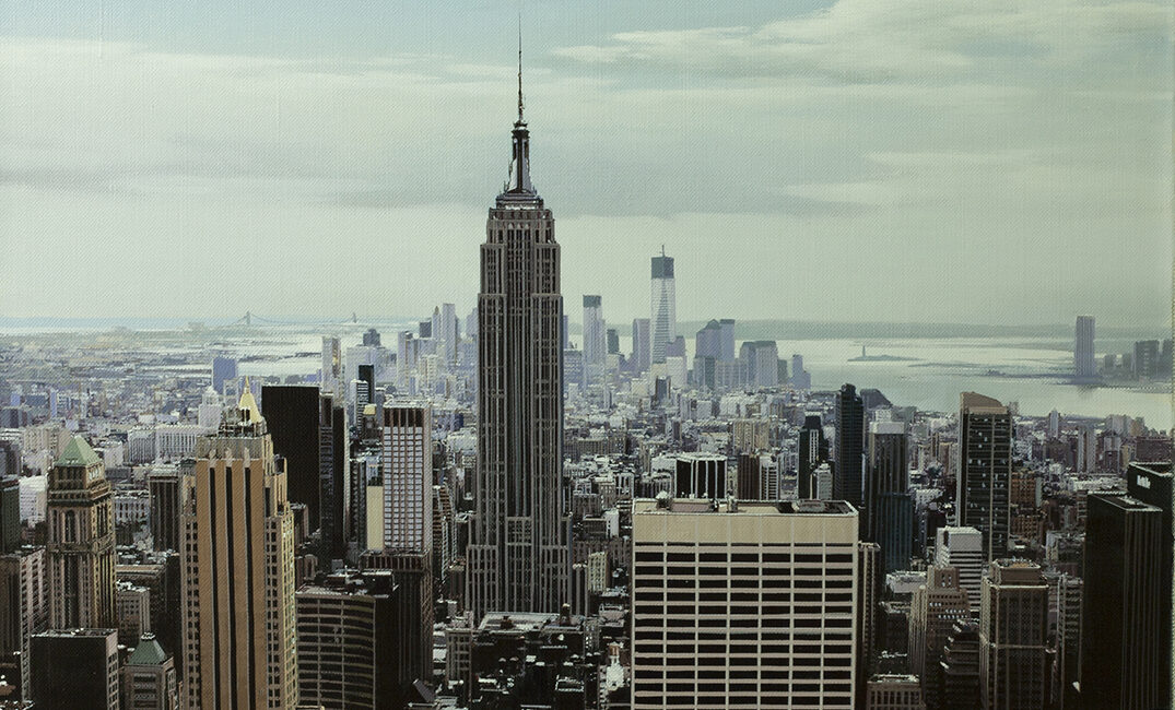 Aerial view of New York with the Empire State Building in the foreground