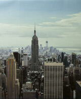 Aerial view of New York with the Empire State Building in the foreground