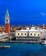 St Mark's square and the Sospiri Bridge in Venice